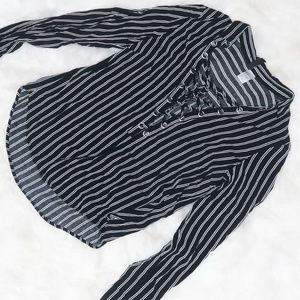 H&M Black and white striped blouse
